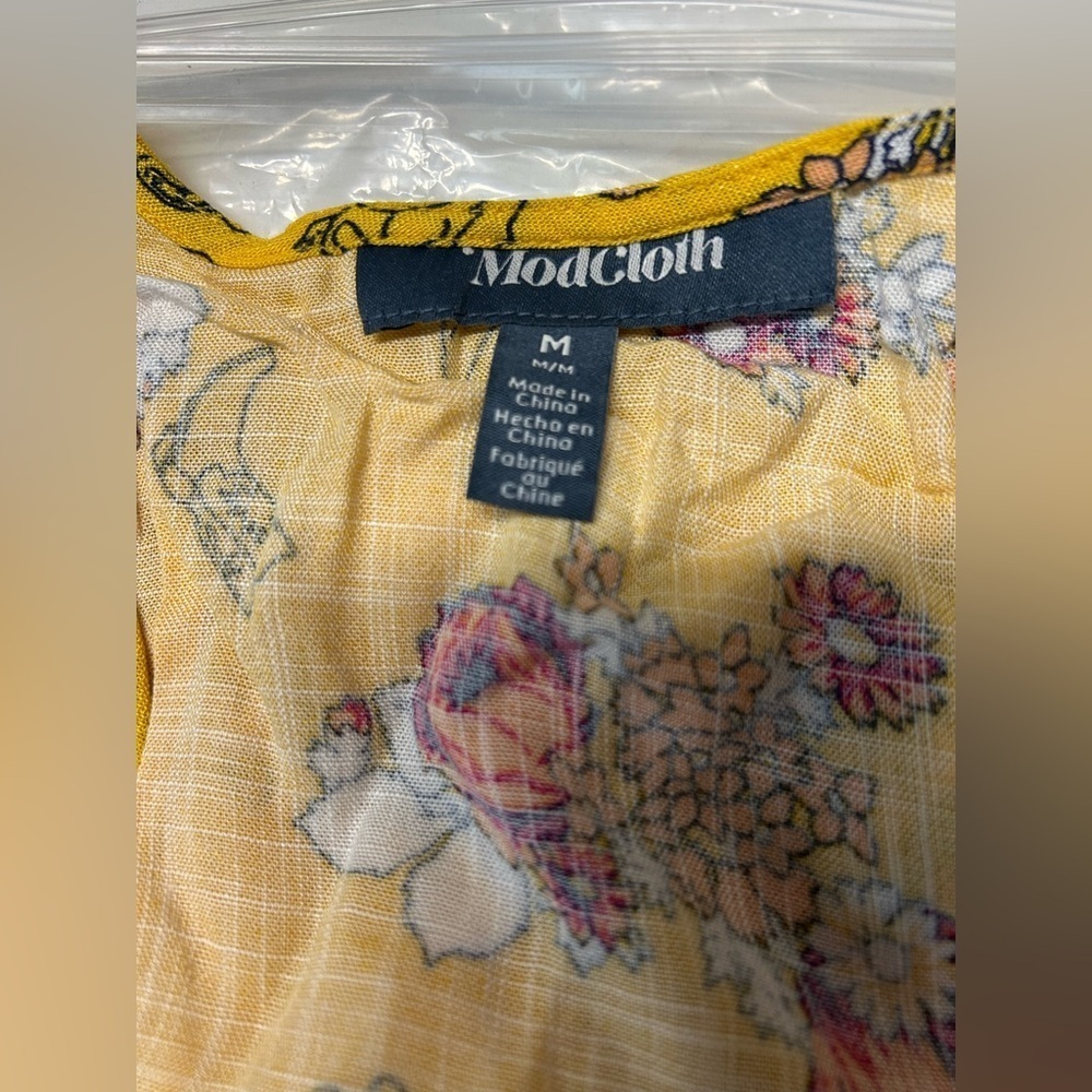 NWT MODCLOTH BEST IS YET TO COME WRAP TOP, Sz. M. VINTAGE FEEL, VERSATILE - Picture 6 of 8
